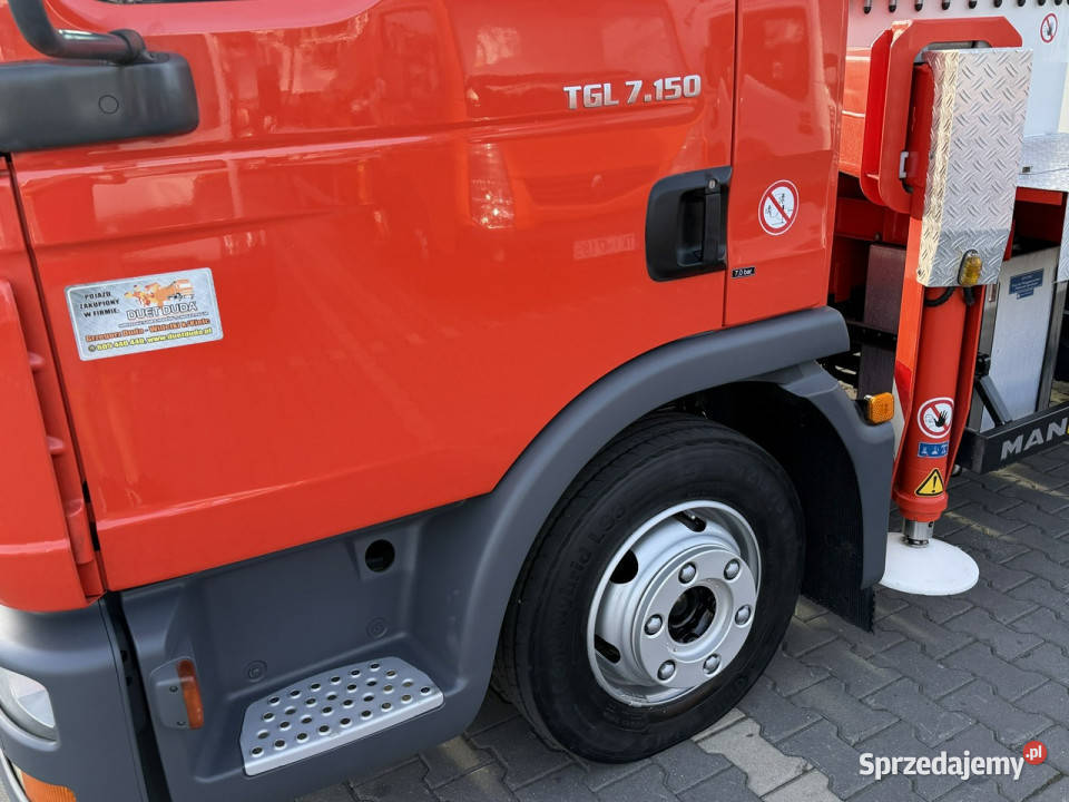 MAN TGL 7150 Zwyżka WumagPalfinger WT300 wysięg Widełki