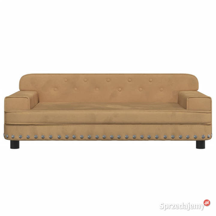 Sofa dzieci brązowa 90x53x30 aksamit WM3196284 Warszawa