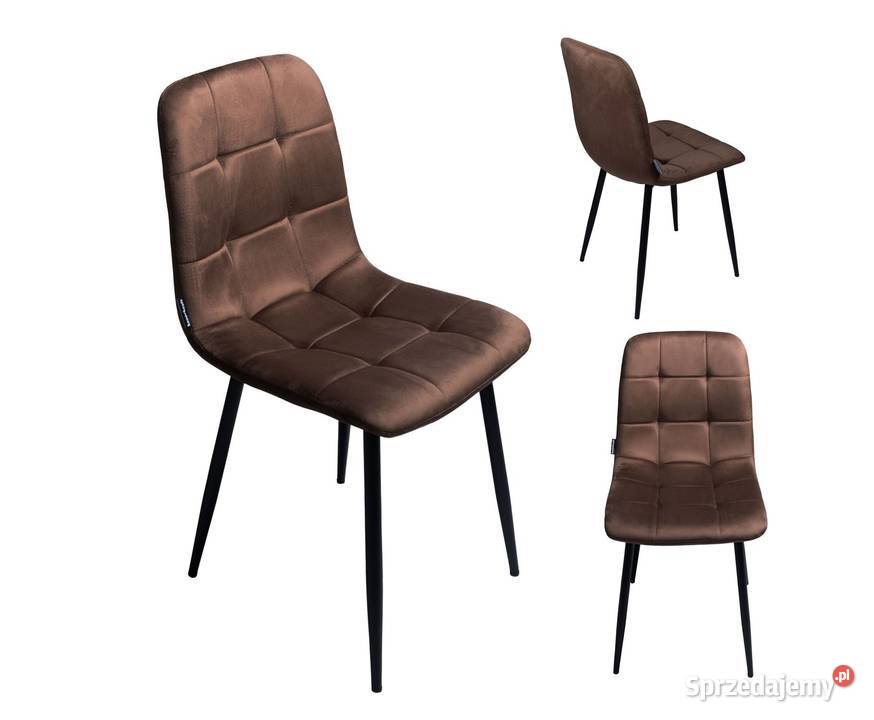 Krzesło tapicerowane welurowe do salonu jadalni wielkopolskie Poznań