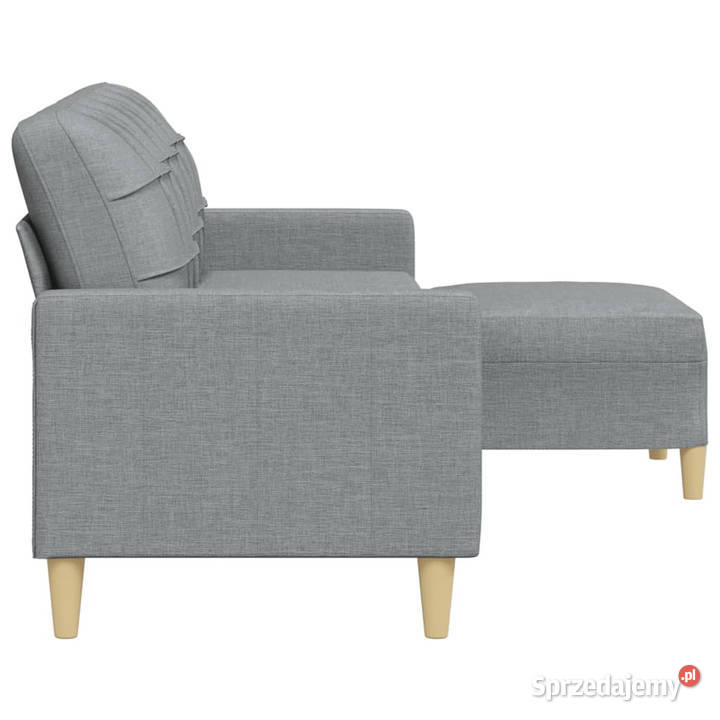 3osobowa sofa z podnóżkiem jasnoszary 210 Warszawa