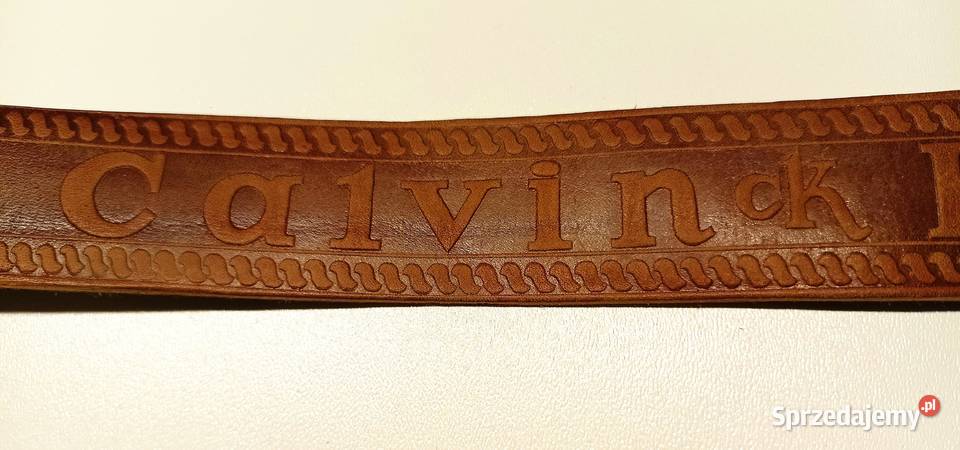 Pasek męski skóra Calvin Klein vintage Pozostałe Łódź