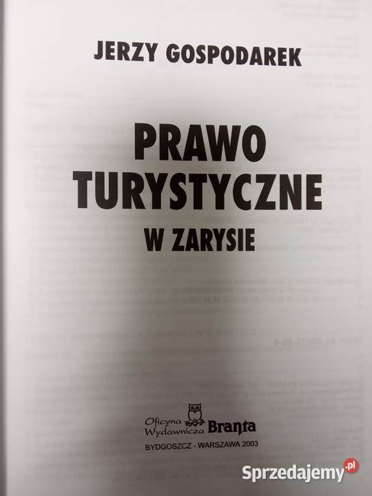Prawo turystyczne w zarysie kolekcjonerskie