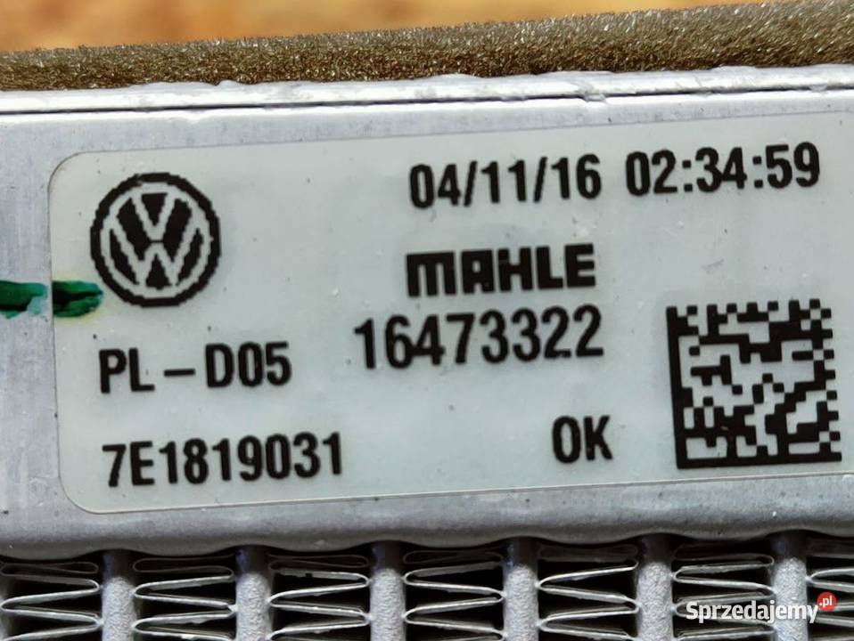 Chłodniczka Nagrzewnicy Vw Transporter T6 Pleszew