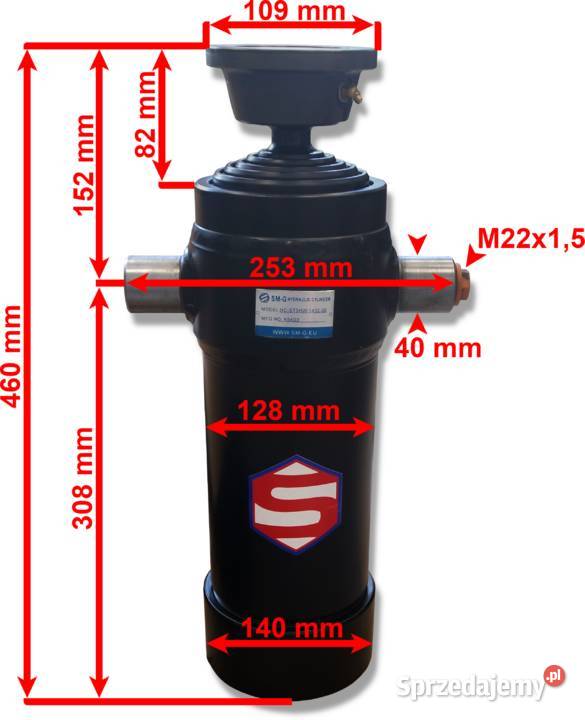 Siłownik Cylinder TELESKOP 1432 12T WYWRÓT 3STR