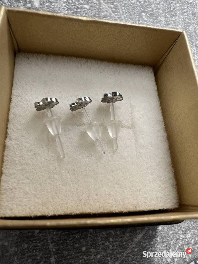 Kolczyki srebrne kwiaty kwiatki