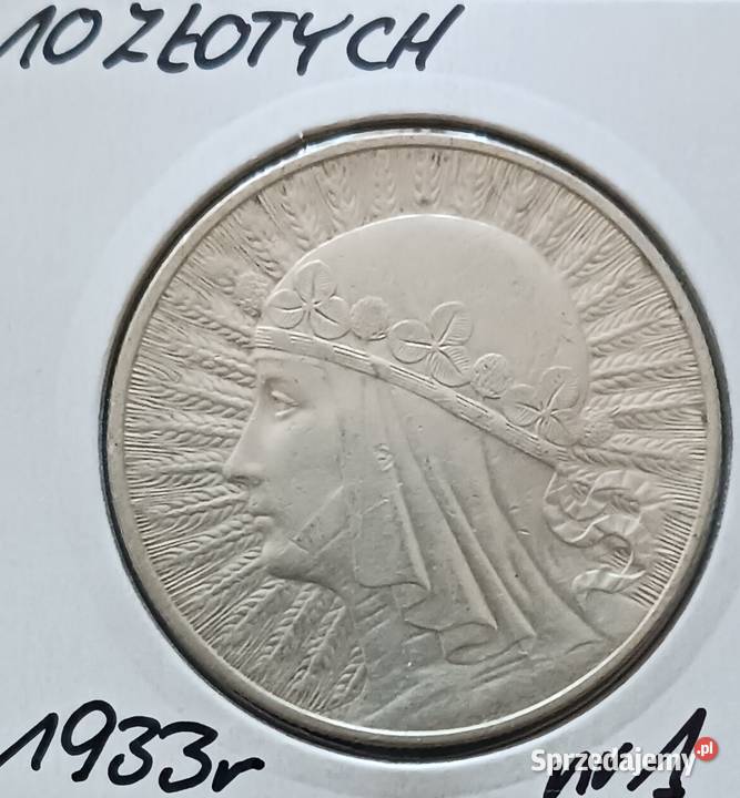10 Głowa kobiety 1933 r 1 Śliczne oryginał Konin