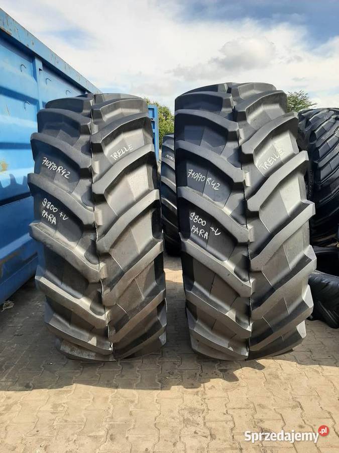 2x Opona używana rolnicza 71070R42 TRELLEBORG Zaścianki