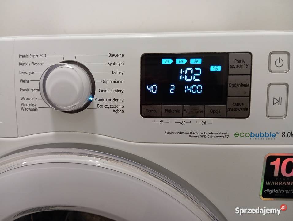 Pralka Samsung Eco bubble 8 1400obr Digital 60cm Warszawa sprzedam