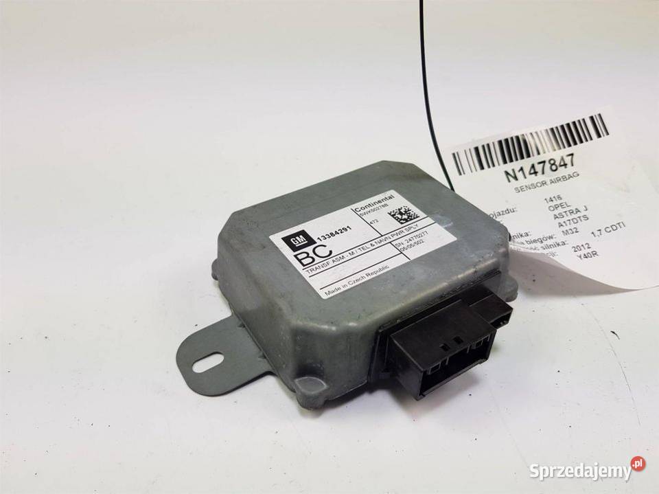 SENSOR AIRBAG 13384291 OPEL ASTRA J osobowe Lipno