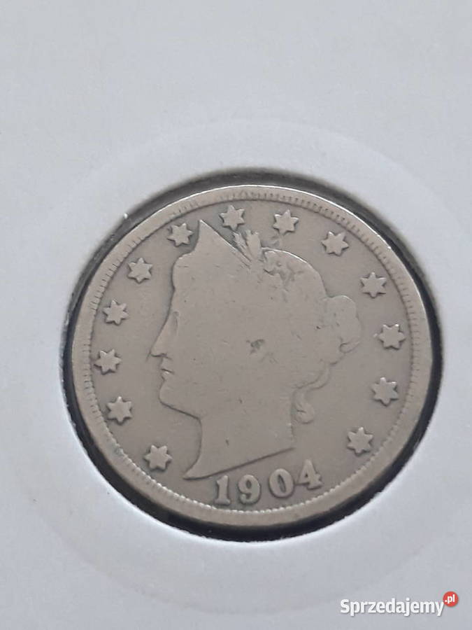 5 Centów USA 1904 r rzadkość wielkopolskie Konin