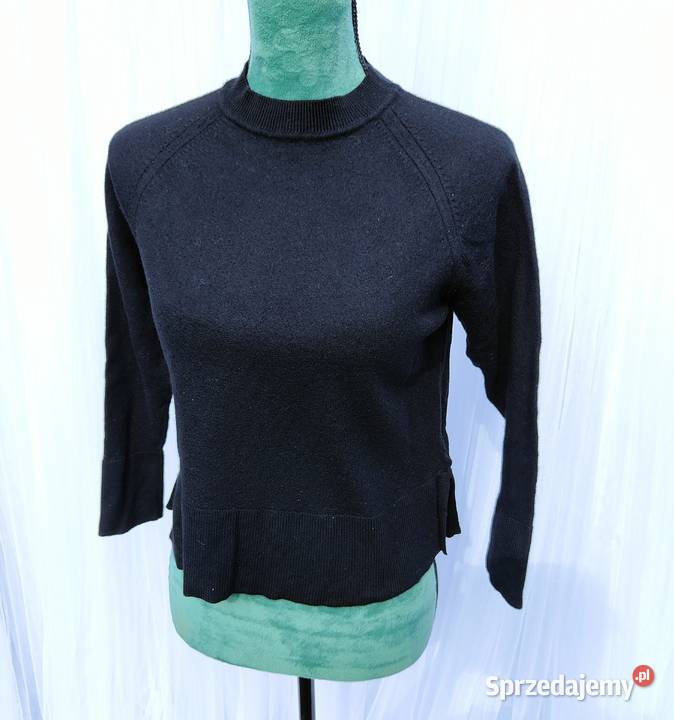 Czarny sweter Cubus M 38 wełna merino wełniany czarny