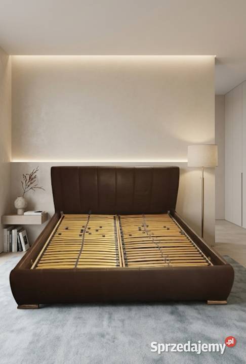 Łóżko dwuosobowe z ekoskóry 226x200 dolnośląskie sprzedam