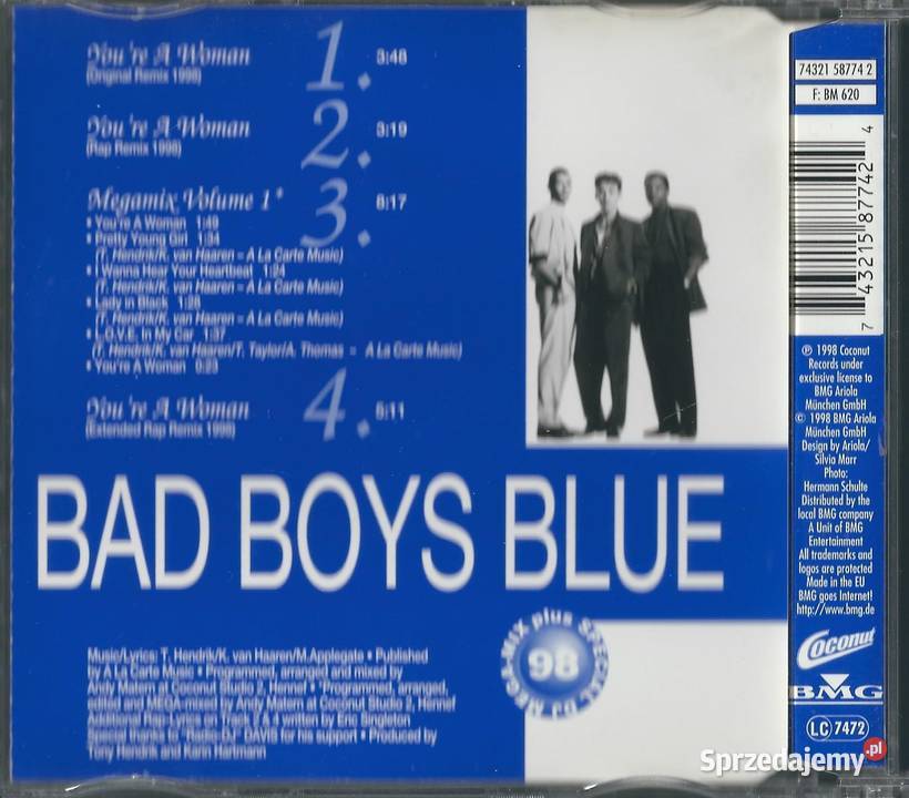 Maxi CD Bad Boys Blue Youre A Woman 98 1998 Brwinów sprzedam