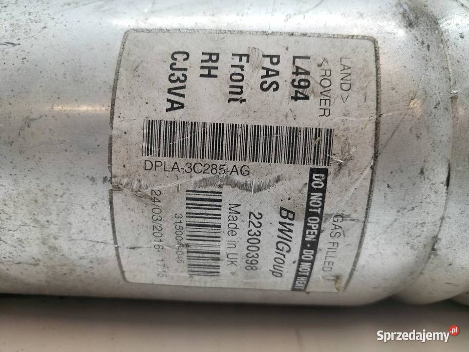 AMORTYZATOR PRAWY PRZÓD 30 D L494 Land Rover Rok produkcji 2016