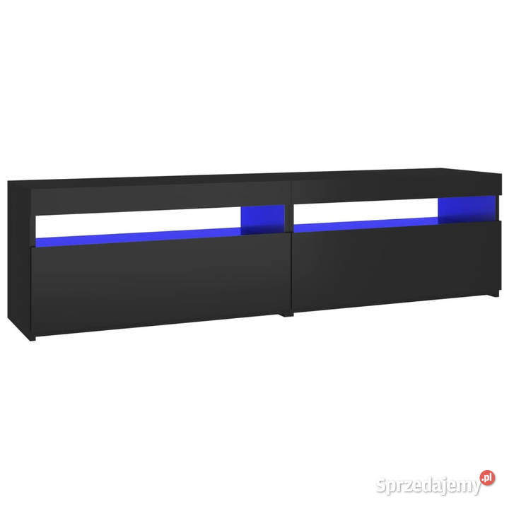 Szafki pod TV z oświetleniem LED 2 czarne mazowieckie Warszawa