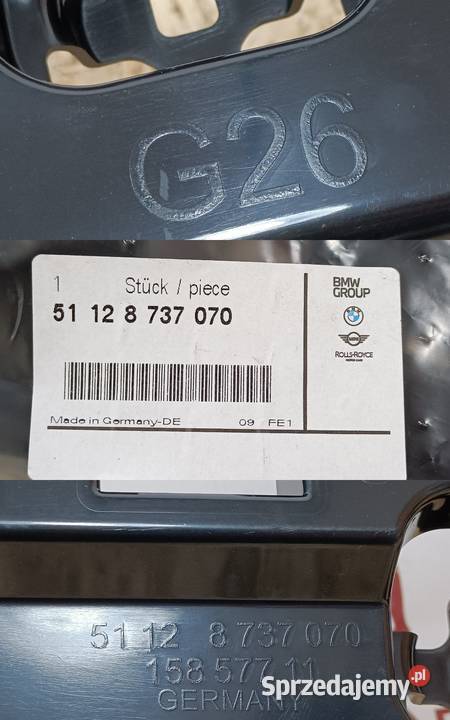 BMW 4 G26 ŚLIZG MOCOWANIE ŚRODKOWE ZDERZAKA TYŁ Pleszew