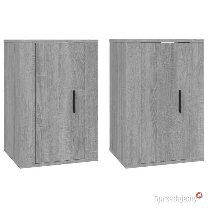 Wiszące szafki TV 2 szary dąb sonoma 40x345x60