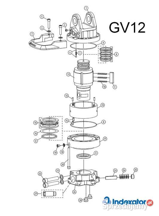 Części zamienne do Indexator obrót rotator GV6 Oświęcim