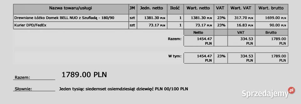 Łóżeczko dzieci z materacami domek podwójne Żyrardów