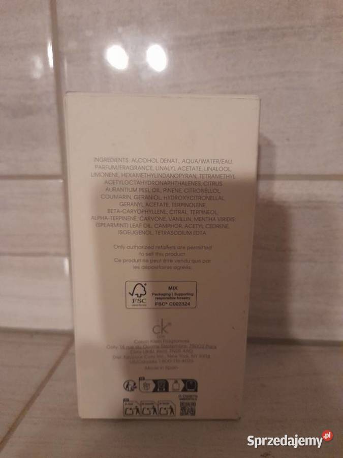 Calvin Klein CK One o pojemności 100 ml Warszawa