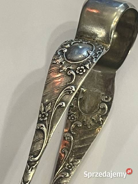 Kolekcjonerskie szczypce do cukru srebro 800