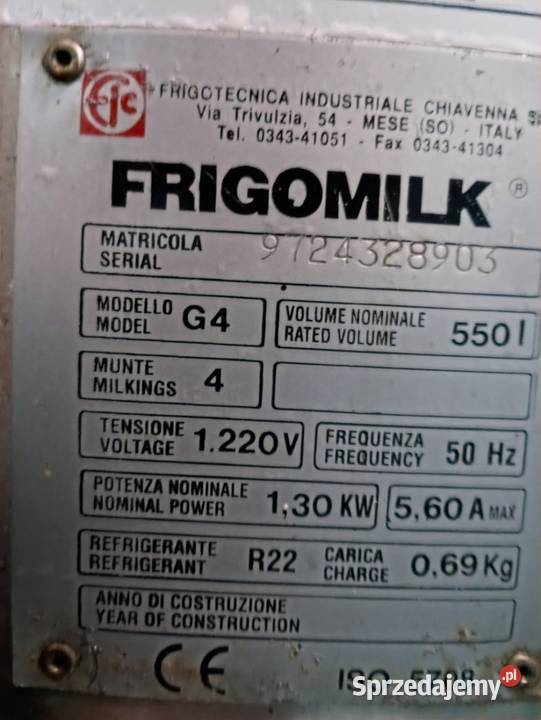 zbiornik na mleko schładzalnik 550litrow Topola Wielka