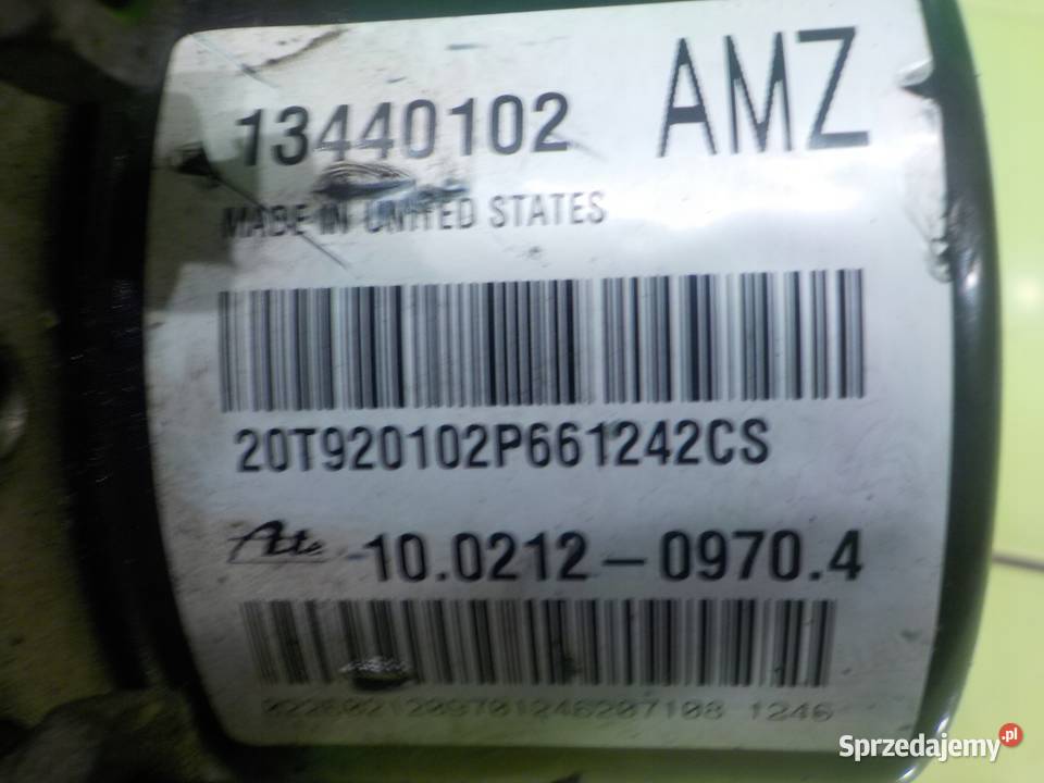 OPEL ASTRA J GTC 14T 16r 3D pompa ABS 13440102 Pompy hamulcowe Suków