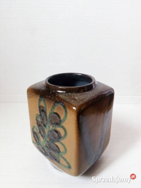 wazon Strehla fat lava vintage brązowy Częstochowa