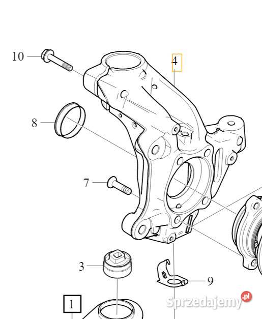 VOLVO C40 XC40 przednia prawa zwrotnica OE Bielany Wrocławskie