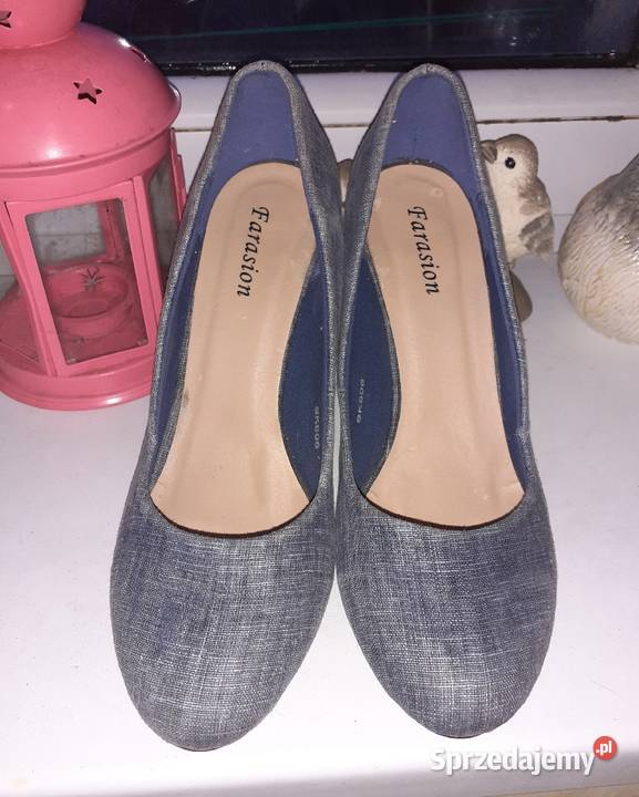 Szpilki jeans Farasion 40 wyprzedaż tkanina śląskie Sosnowiec
