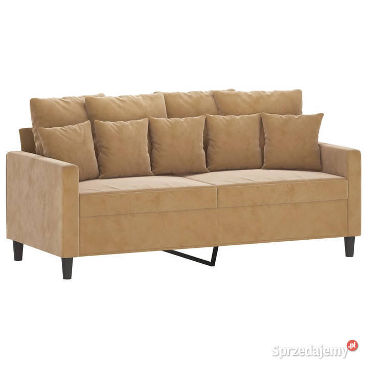 Sofa 2osobowa brązowa 140 tapicerowana aksamitem Warszawa