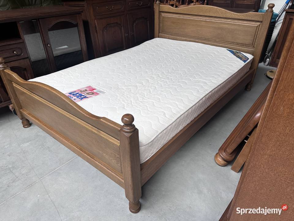 Masywne łóżko 140 stelaż materac Sławoszewek