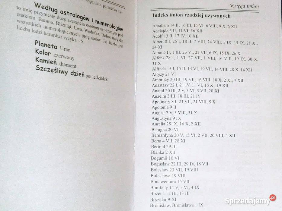 Księga imion Tajemnice imion Skarbczyk imion Chełm