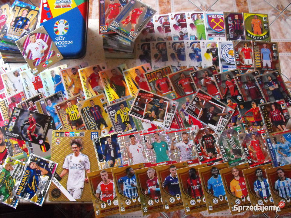 MEGA zestaw 200 kart piłkarskich puszka Zestaw Mykanów