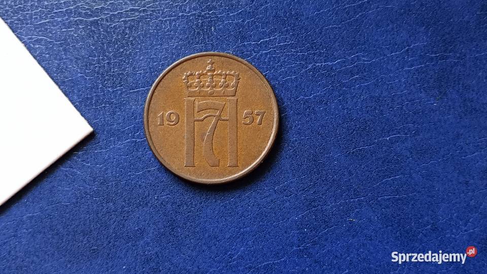 Stare monety 5 ore 1957 Norwegia Lesko