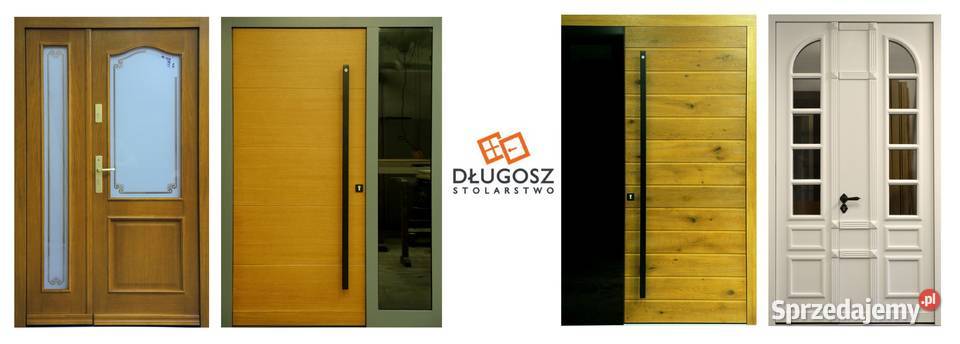 Drzwi DŁUGOSZ zewnętrzne retro RAL9016 białe