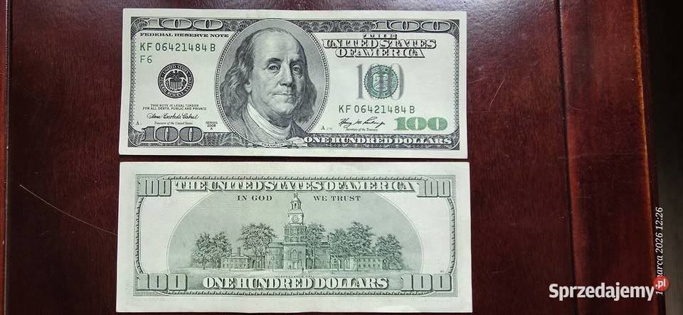 100 dolarów usa mazowieckie Warszawa