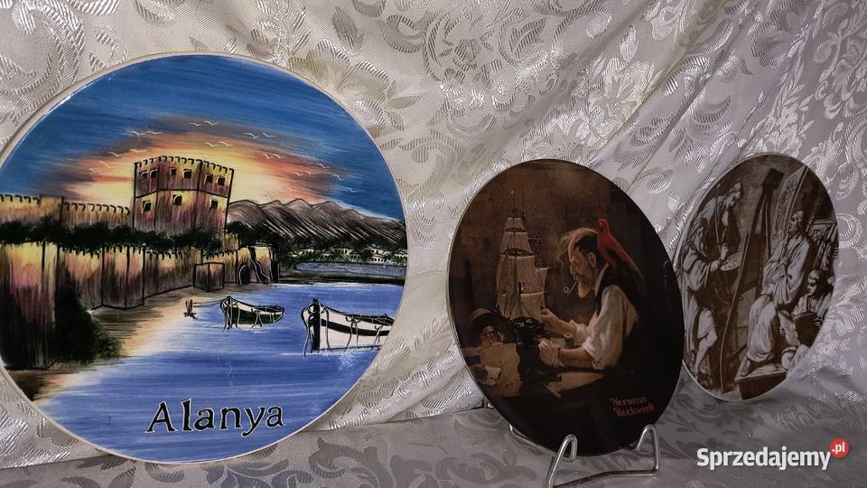 piękne talerze ozdobne kolekcjonerskie Chorzew