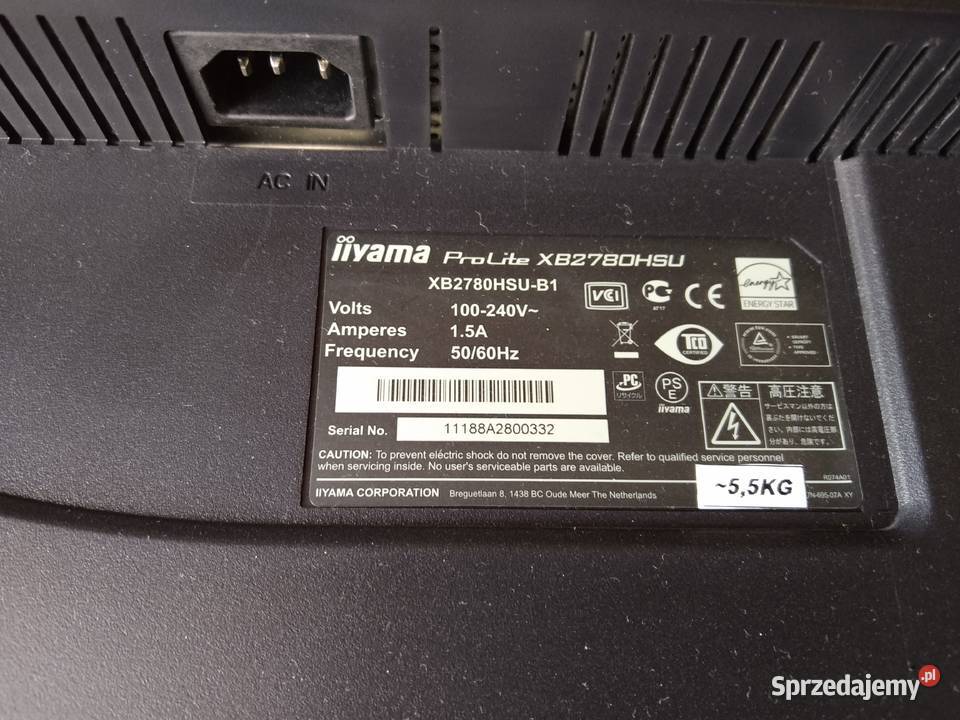Monitor 27iiyama XB2780HSU 25" i większe Bydgoszcz