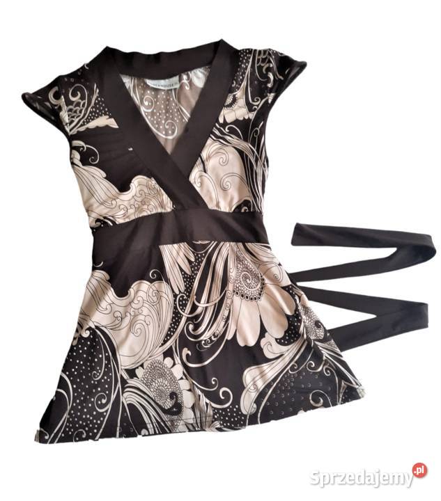 Bluzka w kolorach brązu i beżu 38 CA Moda i Styl