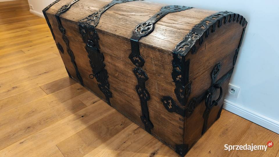 Stara oryginalna skrzynia XVIII wieczna Łódź