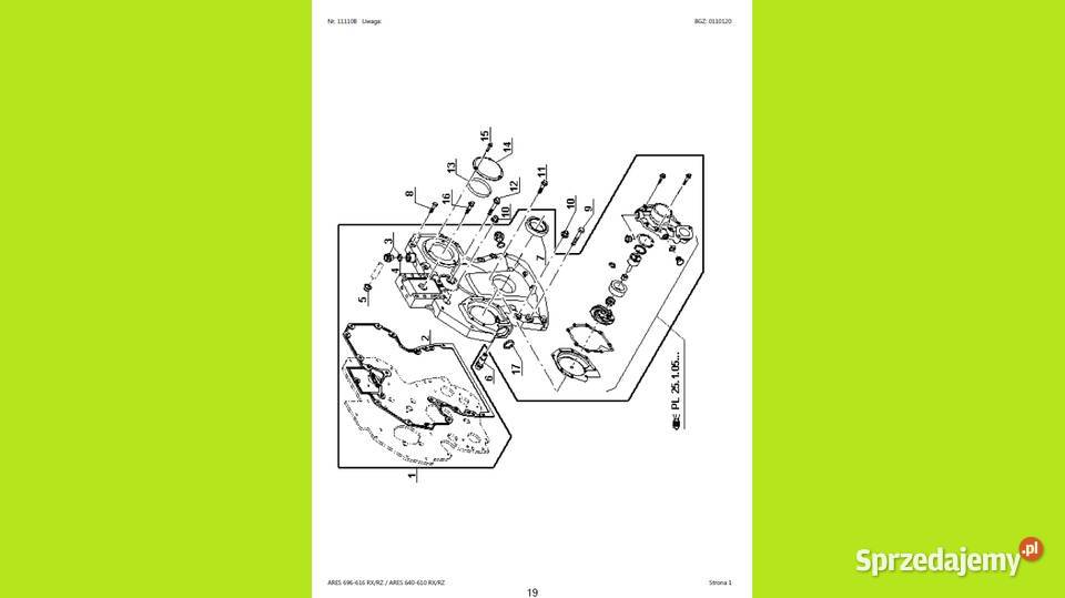 CLAAS ARES 697617 ATZ katalog części Polsku Gdańsk