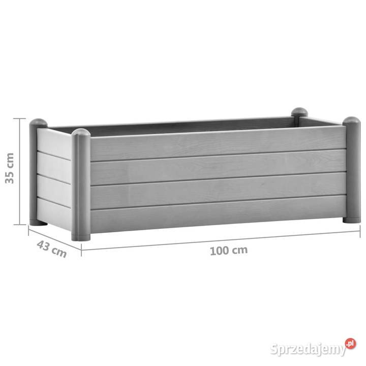 Podwyższona donica PP kamienna szarość 100x43x35 mazowieckie Warszawa