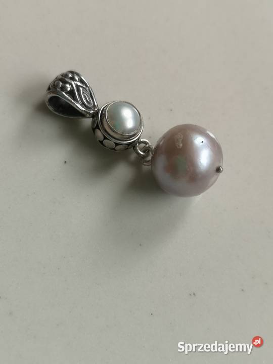zawieszka z naturalną perłą srebro Toruń