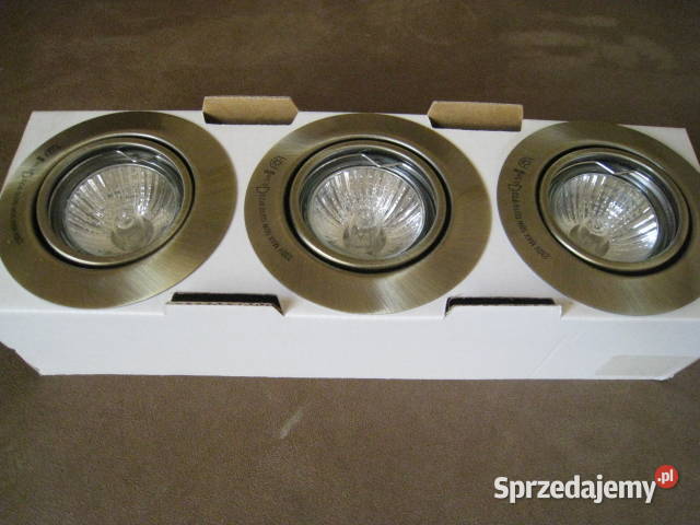 Lampy halogenowe sufitowe 230V 3x50W Philips sprzedam