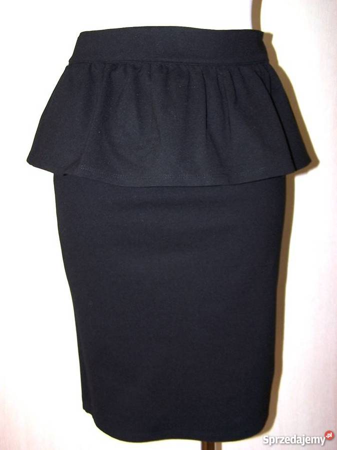 Spódnica Ołówkowa Czarna z Baskinką Warehouse M Łomża sprzedam