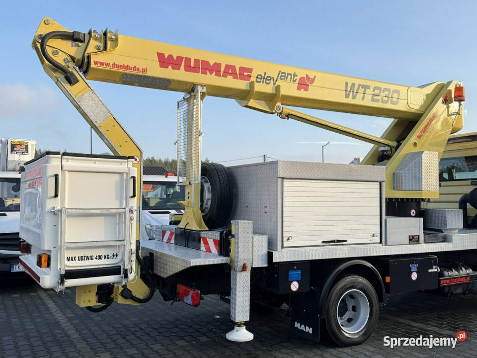 MAN TGL 8210 Zwyżka WUMAG WT 230 23m w bok 18m Widełki sprzedam