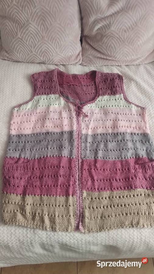Kamizelka damska na drutach 48