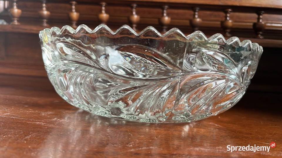 Salaterka miska owocarka Szkło prasowane Dekor pomorskie Gdańsk