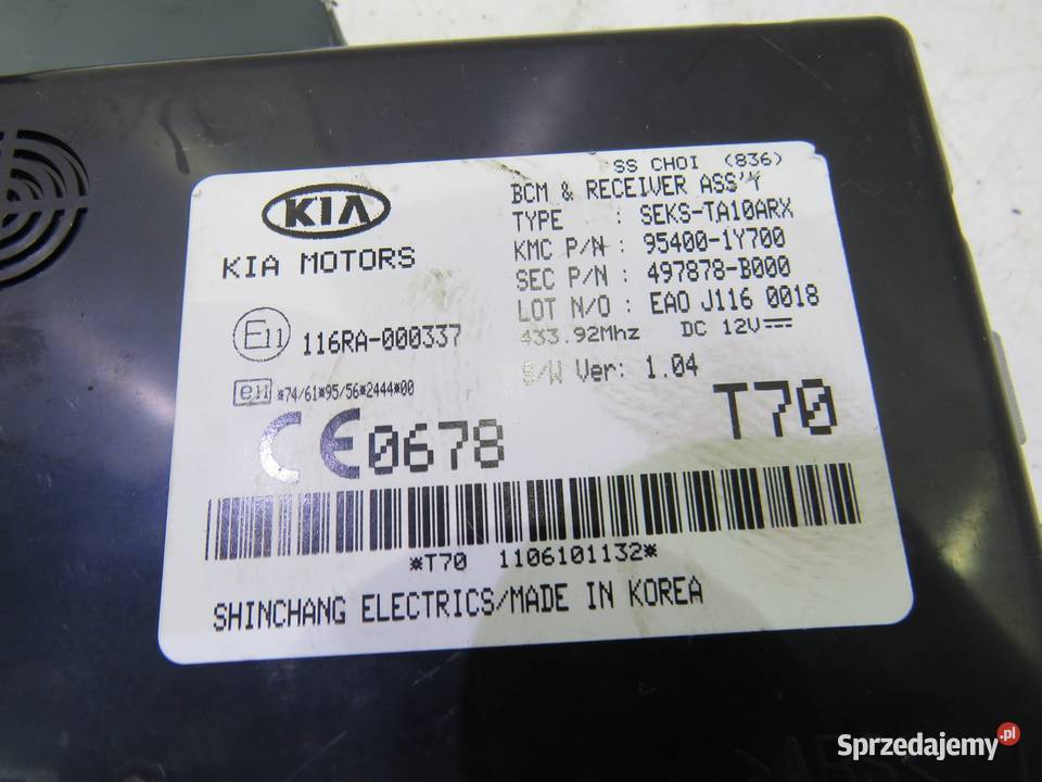 MODUŁ BCM KIA PICANTO II 954001Y700